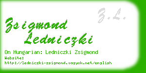zsigmond ledniczki business card